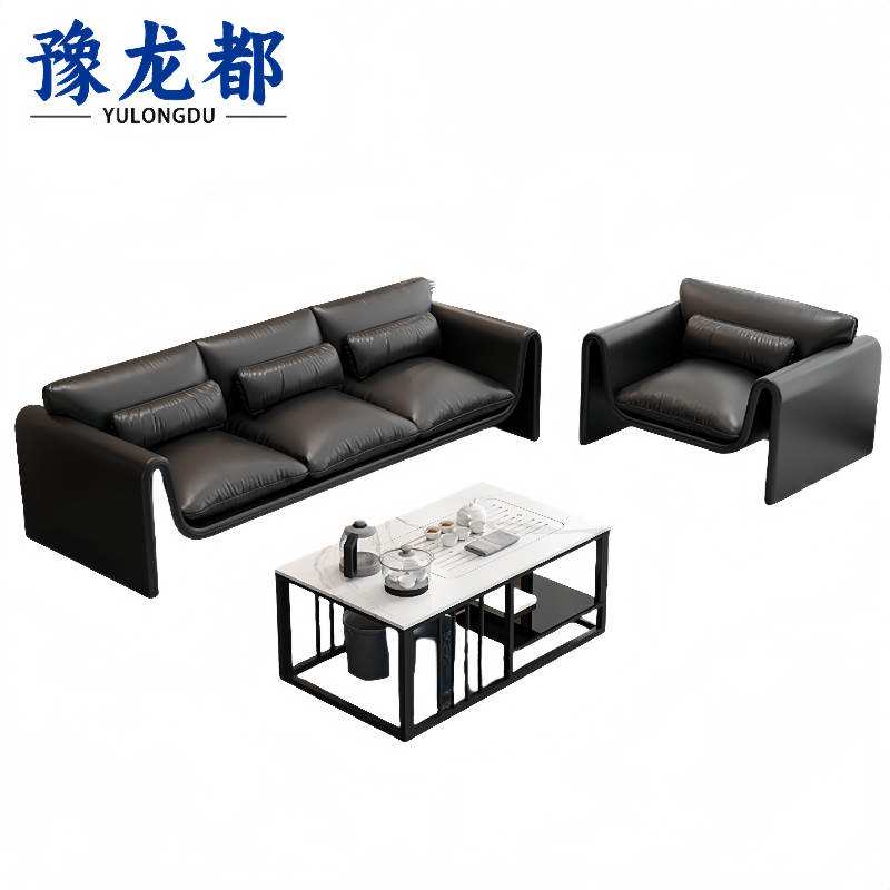 豫龙都沙发1+3+茶几套高清大图