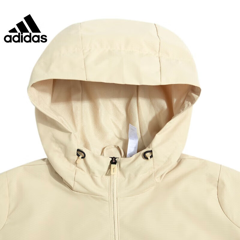 阿迪达斯(Adidas)2023春季男子运动休闲连帽夹克外套HY5834 沙棕