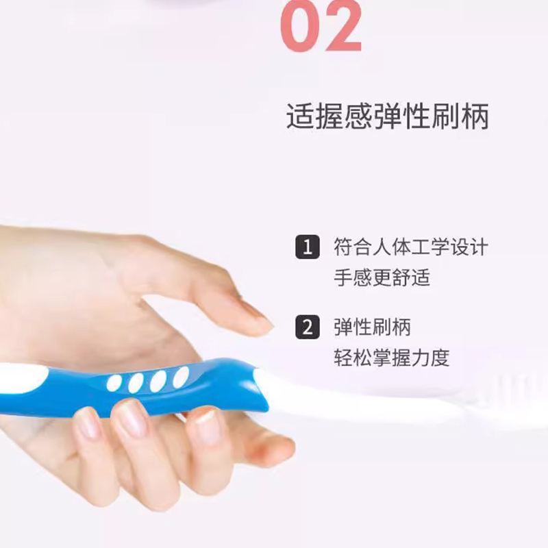舒客(Saky)弹力护龈牙刷3支装ZHS-TL03高清大图
