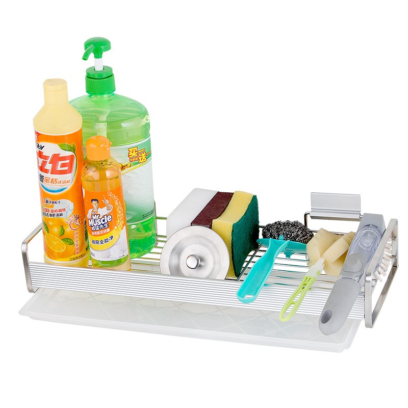 厨房置物架家居小用品晾抹布架沥水架挂篮袋海绵洗碗布池水收纳收纳层架 三维工匠高清大图