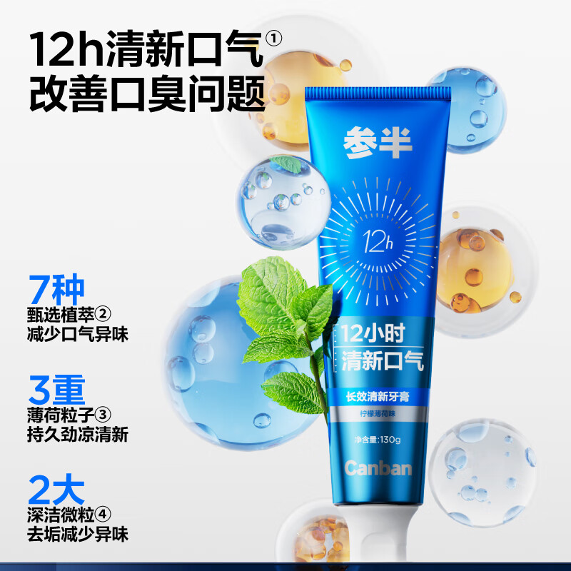 参半长效清新牙膏--130g CP-KQ-YG-0098高清大图