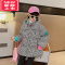 可莉允女童羽绒服2022新款轻薄冬装儿童时髦洋气短款棉服千鸟格免洗外套