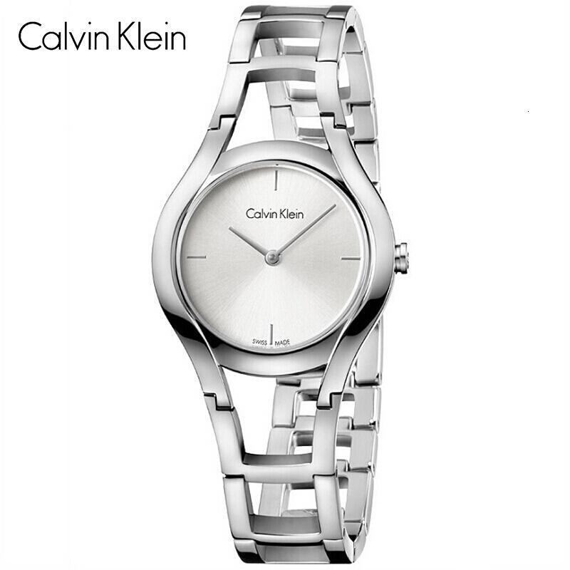 卡文克莱(Calvin Klein)手表钢带镂空表带 石英表 欧美品牌 女士腕表 K6R2362K