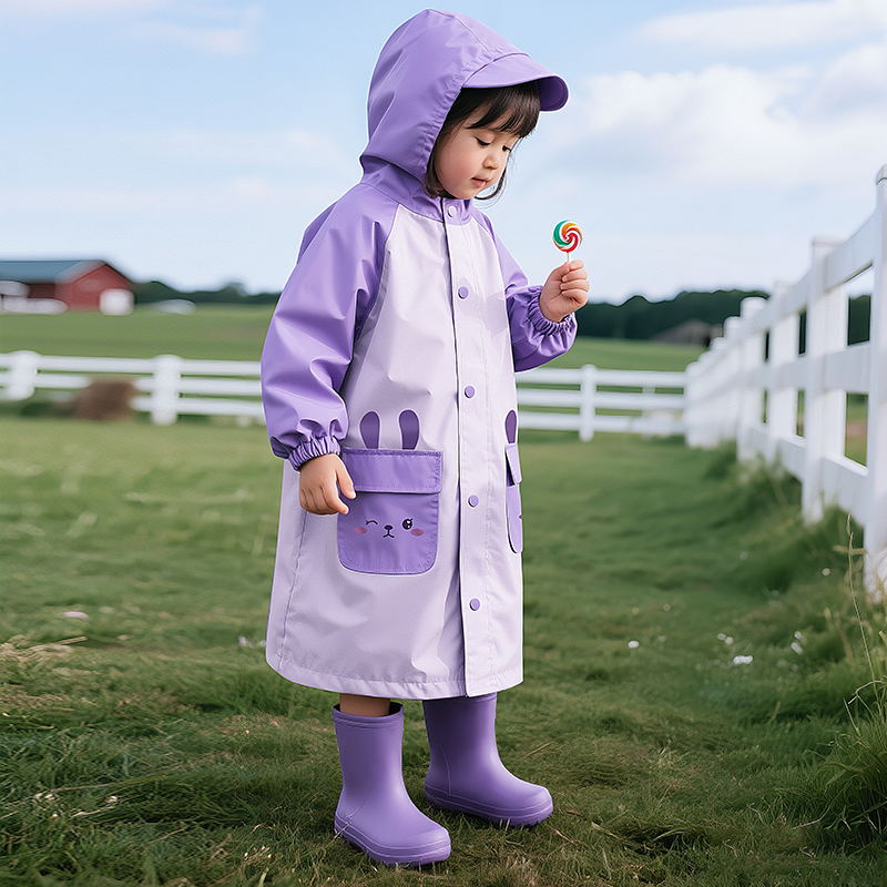 正雨儿童雨衣学生幼儿园宝宝雨披男童女童长款全身防暴雨雨衣9063高清大图