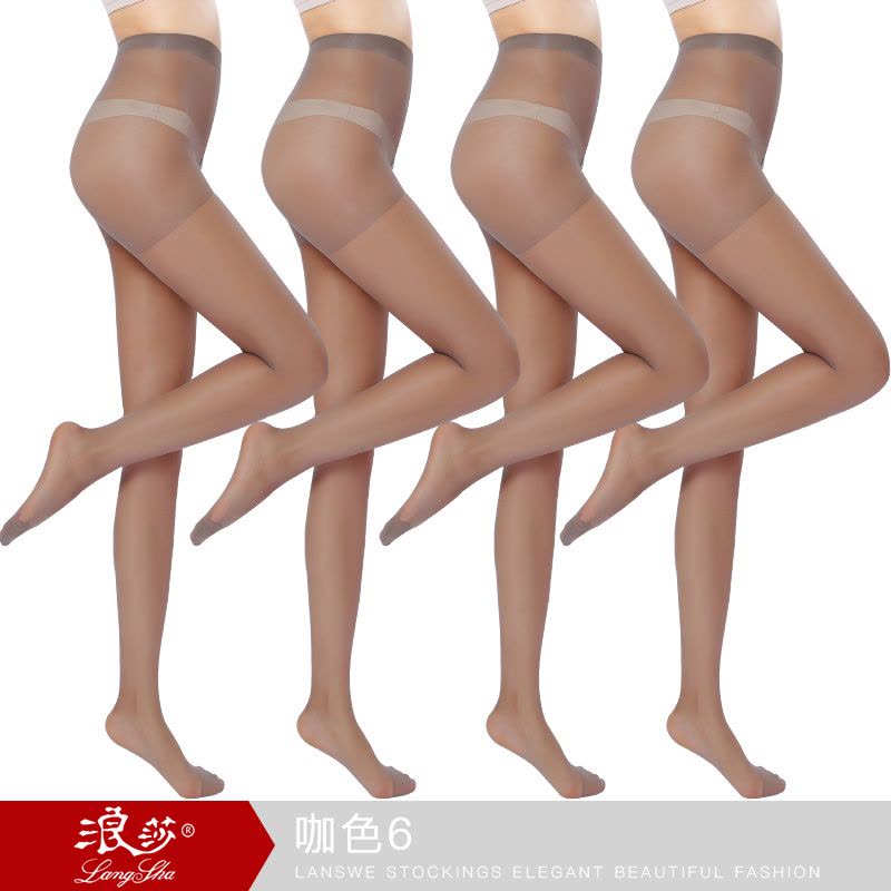 浪莎丝袜女薄款防勾丝春秋夏季性感黑丝超肉色连裤袜裸感光腿神器图片