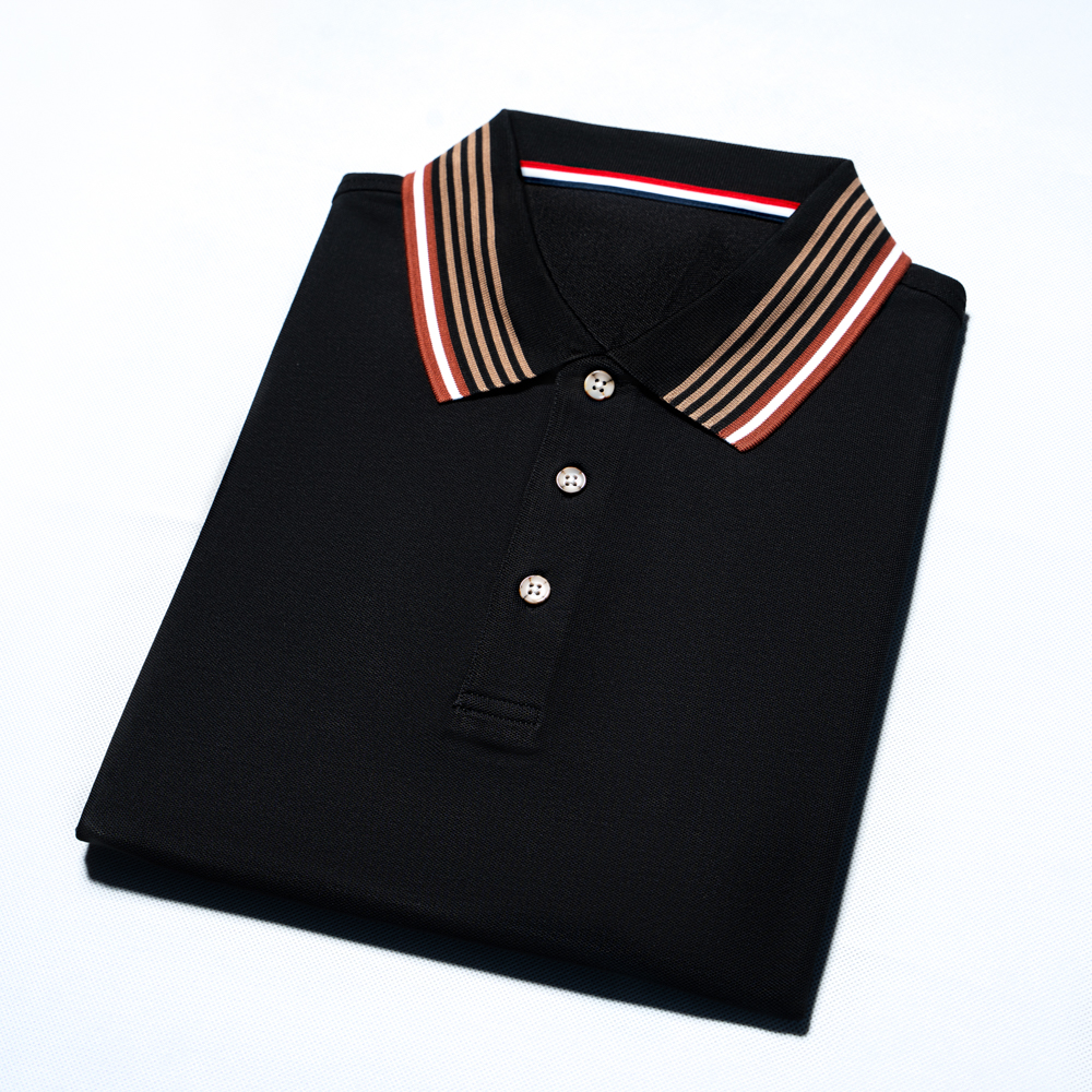 尘界短袖t恤男装夏季舒适透气休闲翻领纯色polo衫上衣高清大图