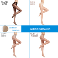 浪莎丝袜开裆女薄款春秋防勾丝肉色光腿神器性感开档情趣免脱黑丝