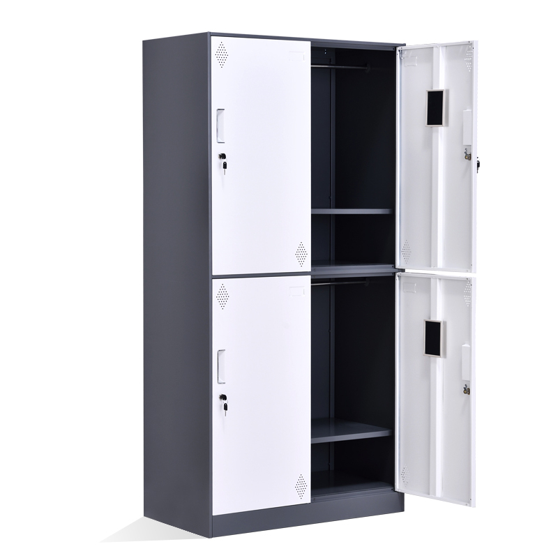 鑫金虎套色窄边加厚更衣柜宿舍铁皮更衣柜宿舍更衣柜员工衣柜带锁储物