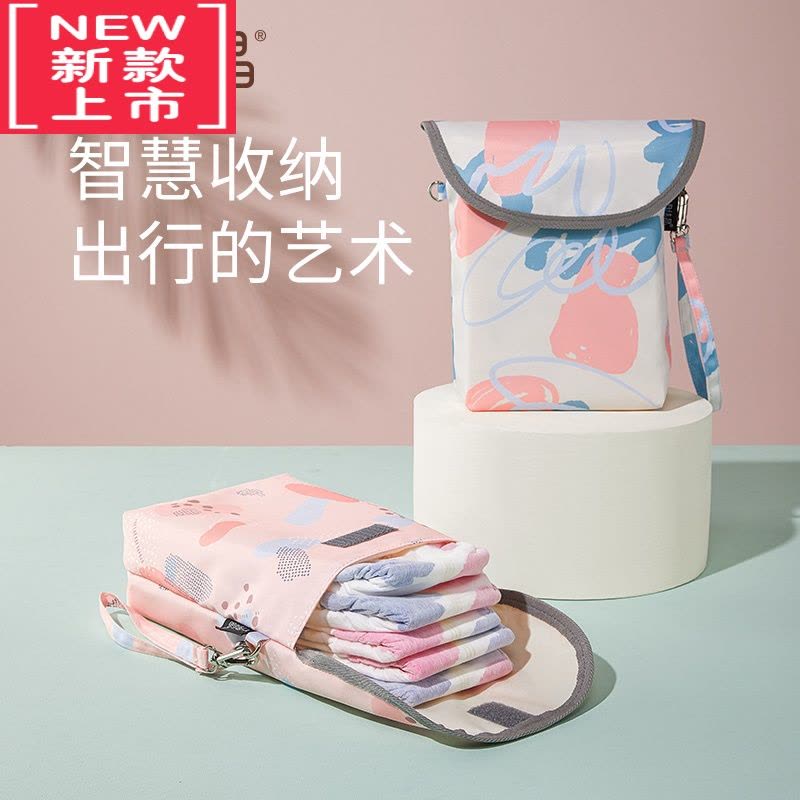 可莉允尿布袋婴儿床推车挂袋妈咪手提小包宝宝尿垫尿不湿收纳包图片