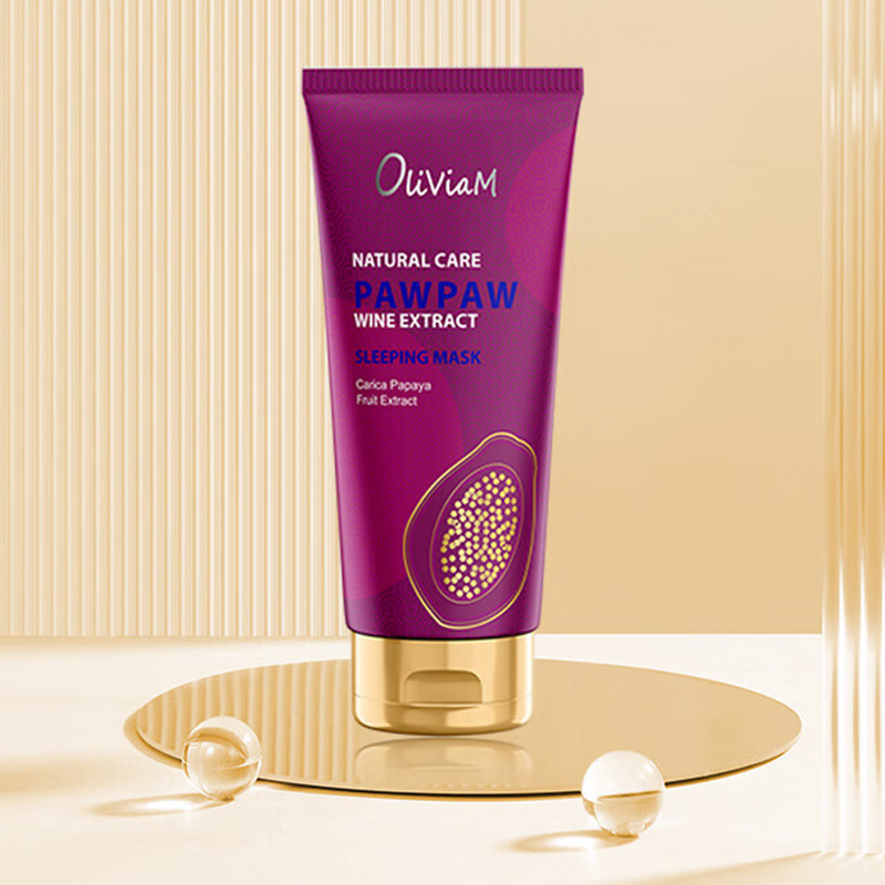OLIVIAM澳莉维亚晚安面膜轻盈顺滑保湿水润木瓜红酒100ml高清大图