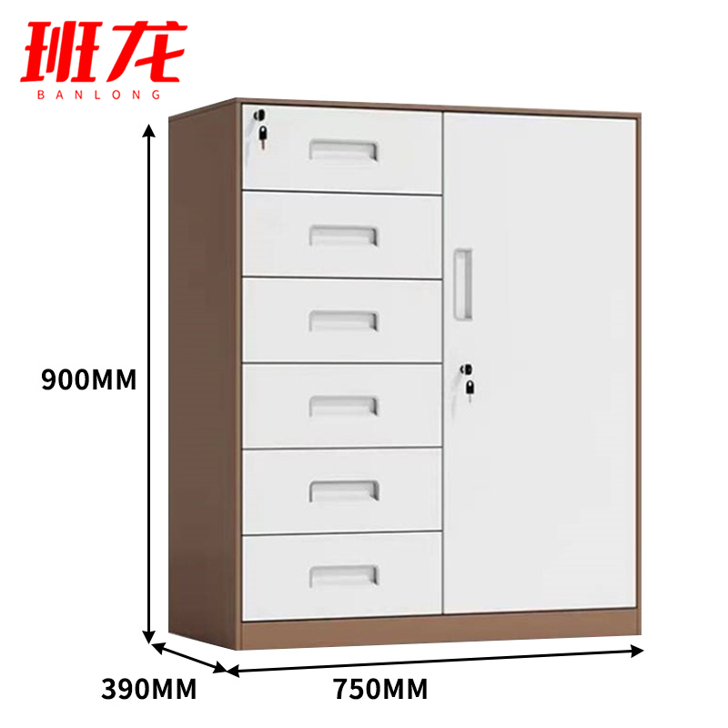 班龙铁皮抽屉柜六斗台高清大图