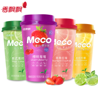 桃桃红柚12杯 香飘飘奶茶meco香飘飘蜜谷果汁茶400ml杯装金桔/桃桃红柚/青柠果茶