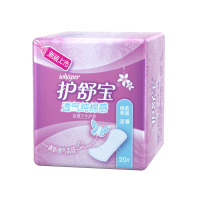 护舒宝(Whisper)透气纯棉感轻薄护垫无香20片
