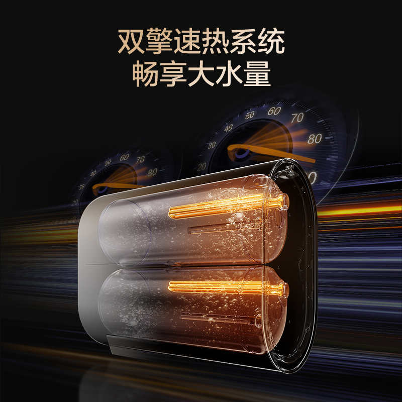 A.O.史密斯电热水器60升 超薄双胆扁桶储水式家用洗澡速热 智能控制HGE 3000W MAX增容 HGE高清大图