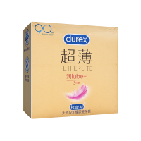 杜蕾斯 天~然胶乳橡胶避孕套(倍滑超薄装)3只