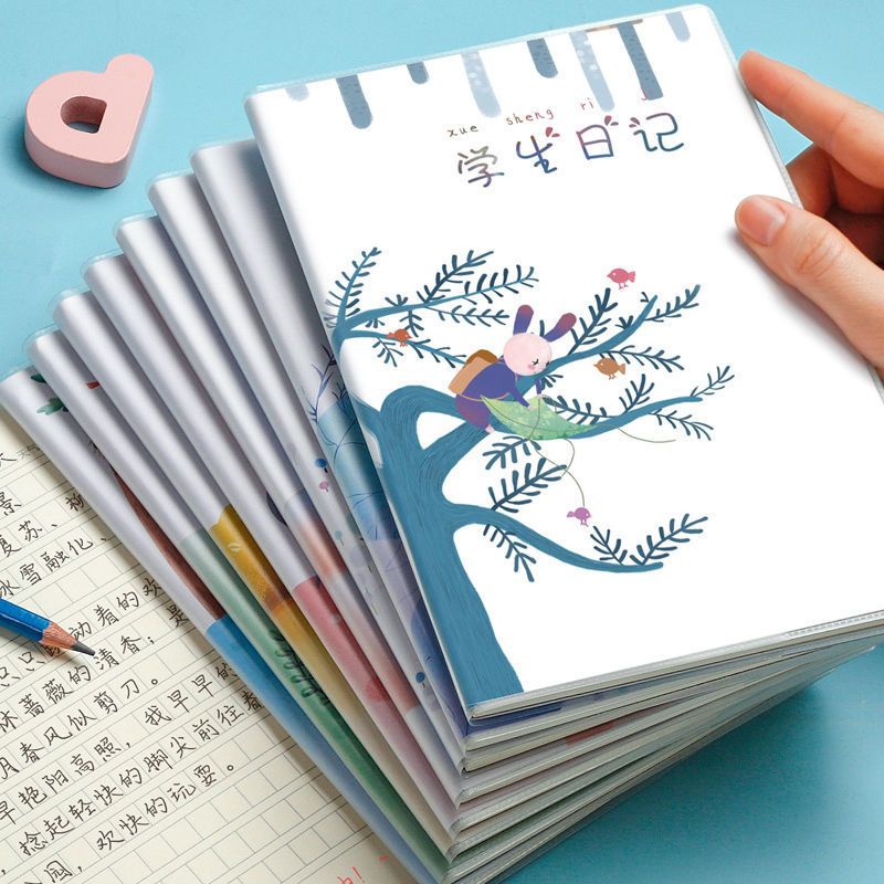 日记本小学生田字格一二三年级周记本可爱幼儿园老师a5格子本