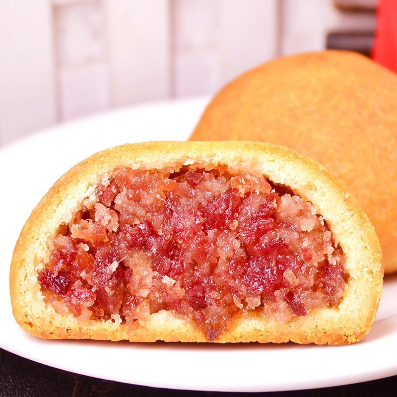 1000g装昆明冠生园纸云腿月饼散装老式云南特产酥皮老字号中秋火腿月饼礼盒
