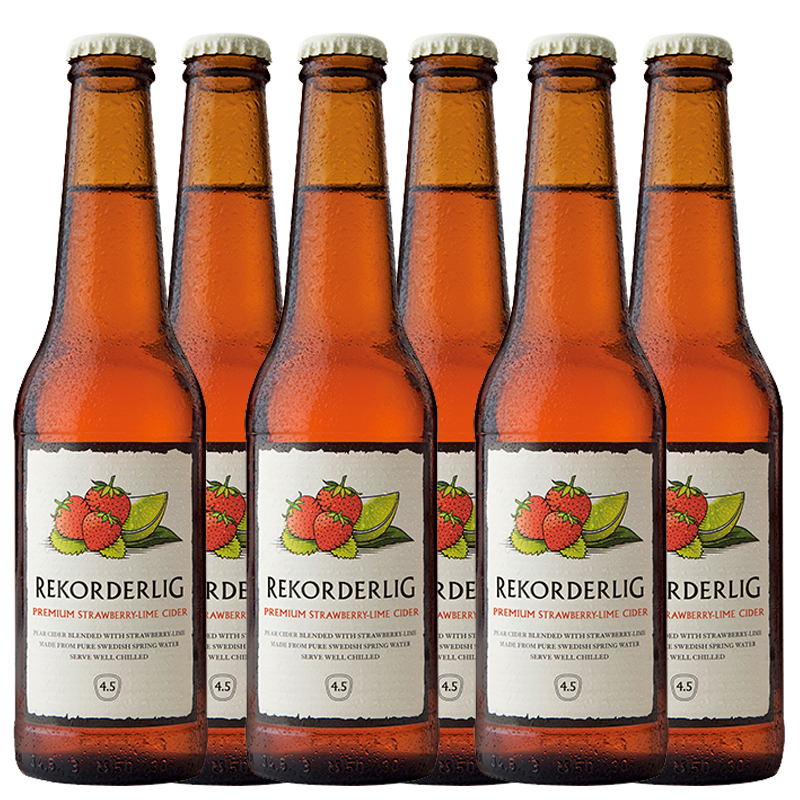 瑞典果酒西打女士Cider苹果洋酒网红鸡尾酒330mlx6瓶 6支草莓味
