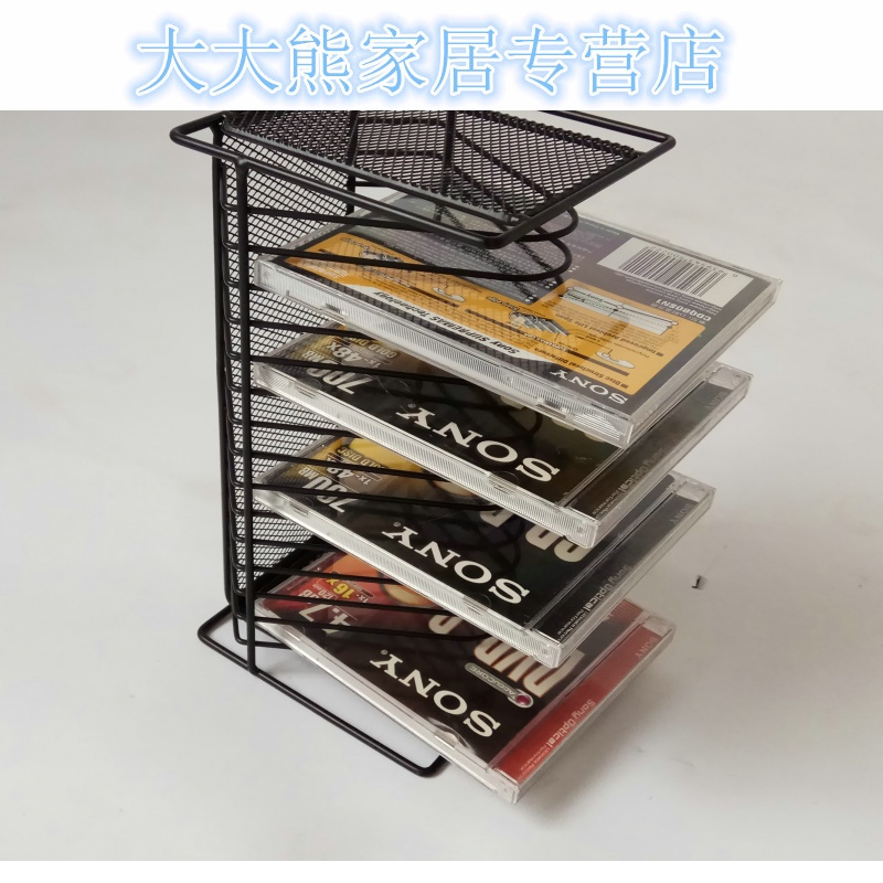 创意CD架子铁线铁艺分格整理碟片光碟光盘收纳架烧友伴侣