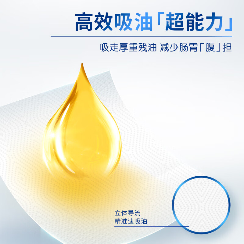 清风厨房抽纸76张*3包 抽取式加厚 一次性吸油纸 厨房用纸 食品接触级高清大图