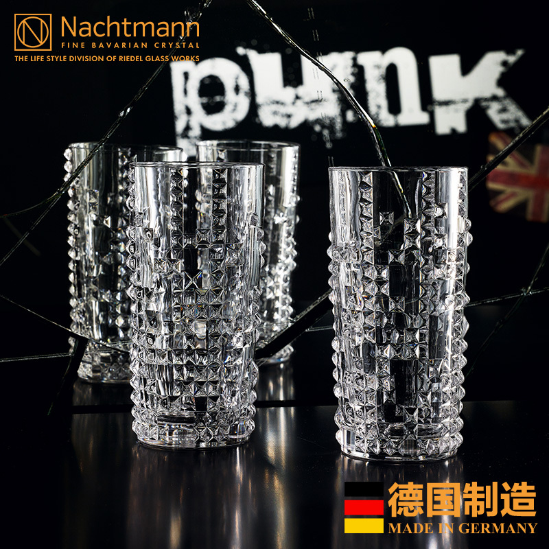 德国奈赫曼NACHTMANN 朋克-威士忌/水杯通用杯水晶玻璃杯 4只装