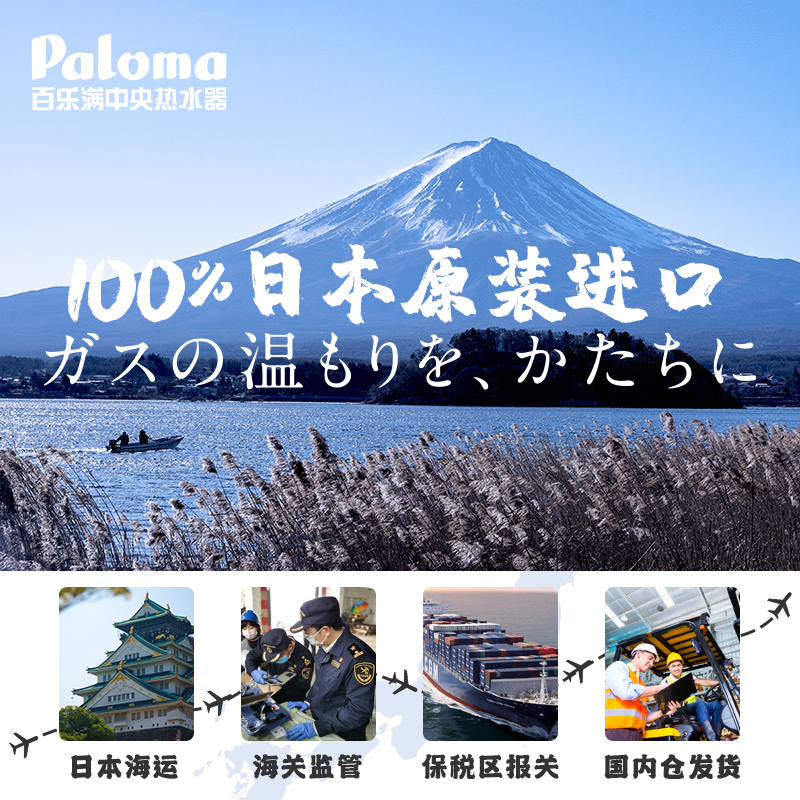 百乐满(Paloma) 原装进口 室外超薄强排式 燃气热水器 节能高效24升JSW48-B247EWG