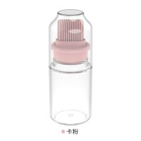 耐高温硅胶油刷带瓶 厨房烙饼油刷子烧烤刷子不掉毛食用毛刷家用|升级玻璃款-卡粉