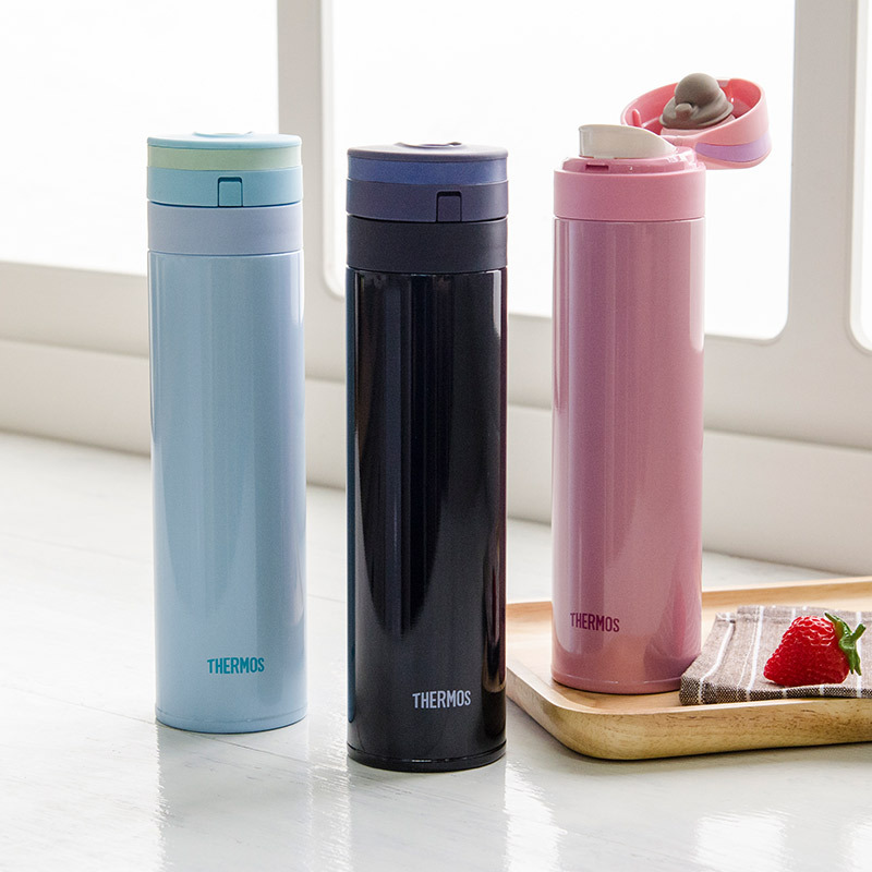 膳魔师(THERMOS)高不锈钢便携保温杯男女时尚随身水杯JNS-451 450ML蓝色