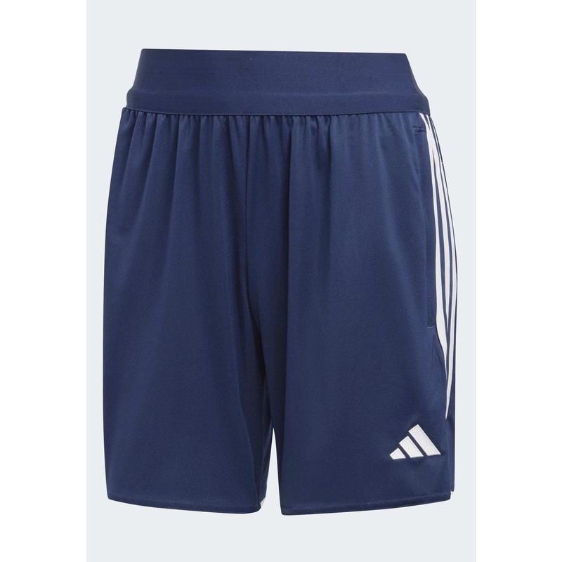 Adidas女士高腰弹性训练足球运动裤速干防水ZIP口袋团队蓝