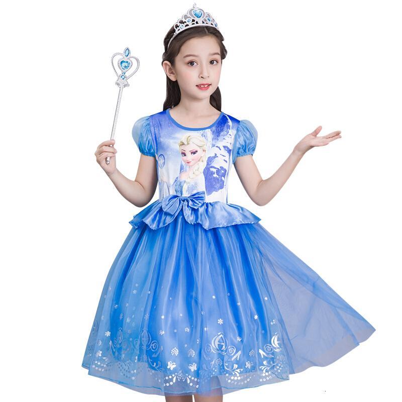 冰雪奇缘爱莎公主裙艾莎安娜女童长袖连衣裙新款儿童爱沙裙子秋装