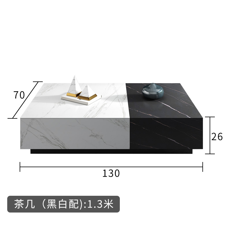 意式岩板茶几电视柜组合北欧客厅小户型储物现代简约轻奢网红地柜
