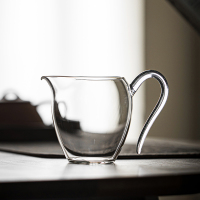 領藝 高端玻璃公道杯功夫茶具配件可电陶炉/蜡烛加热茶海分茶器匀杯