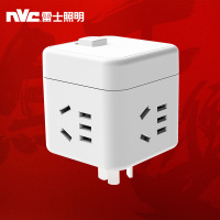 雷士照明（NVC） usb插座充电魔方插排总控插线板接线板多功能家用电源转换器 四位总控开关转换插座