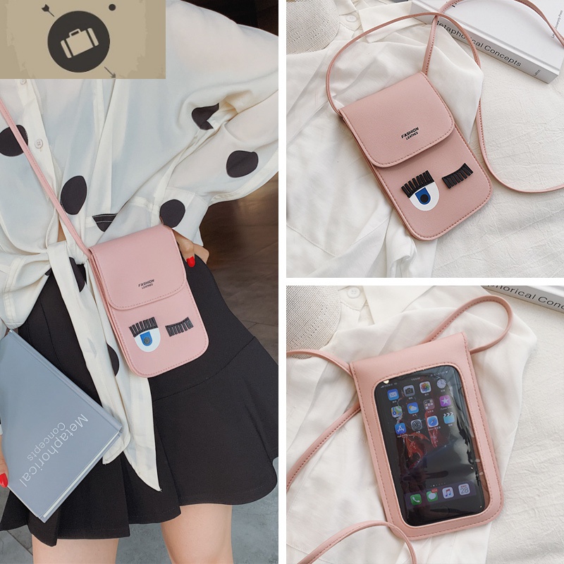 2020新竖款装放手机的手机包女斜挎包迷你小包包手机袋女士小包潮艾狄