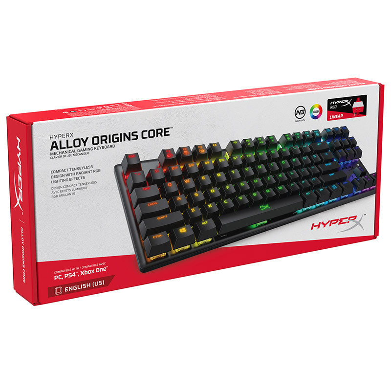 极度未知(HyperX)阿洛伊 Origins Core起源竞技版RGB游戏机械键盘 赛博朋克 87键水轴 黑色