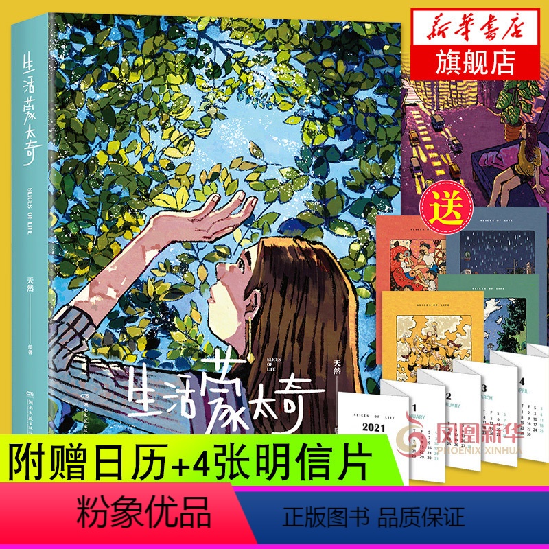 【正版】赠日历+明信片生活蒙太奇天然温暖绘本插画教程动漫绘画漫画教程书油画教程学画画的美术书凤凰书店