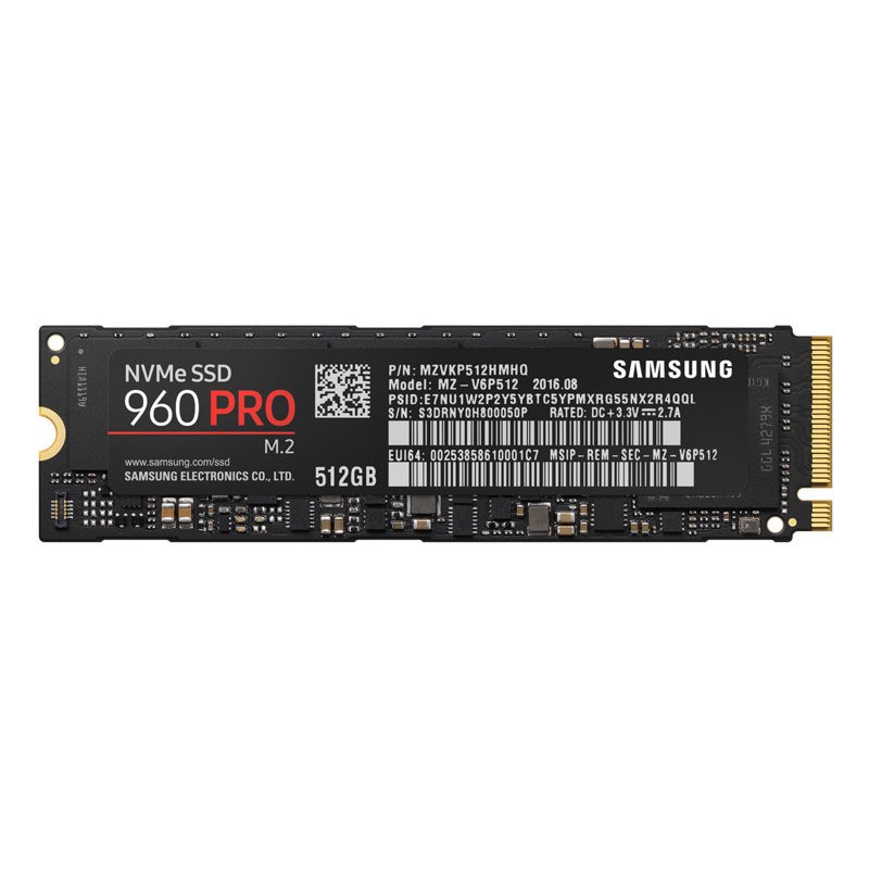 三星/Samsung MZ-V6P512BW 960PRO 512GB M.2接口 NVME SSD固态硬盘