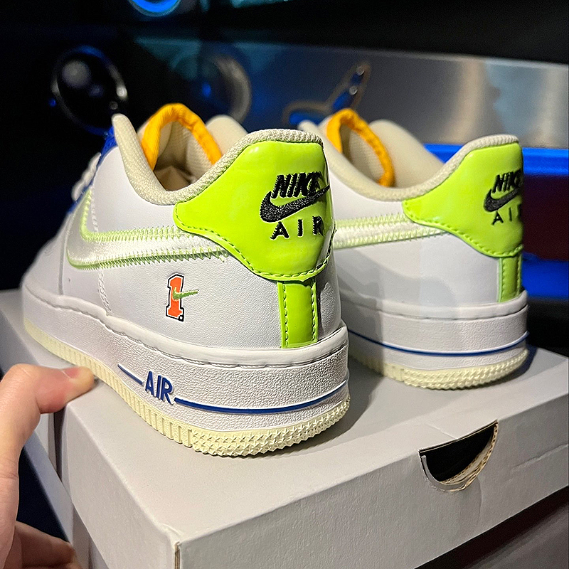 [空军一号]nike air force 1 lv8 (gs)莹光白af1女鞋休闲板鞋fb1393