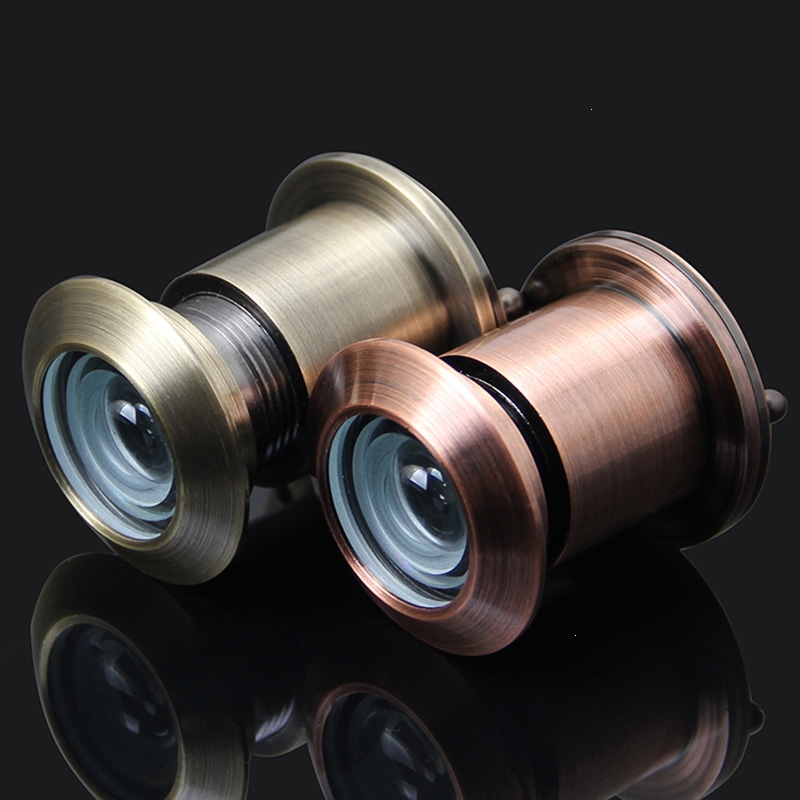 老式防盗门铜猫眼高清加厚大视角清晰理线家玻璃镜片酒店家用猫眼门镜