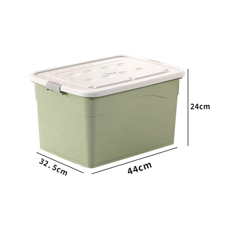 千苏 QS-SNX404 中号绿色防潮收纳箱大容量超大塑料储物箱高清大图