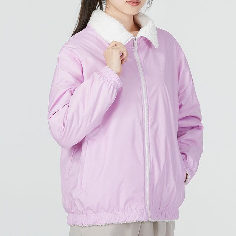 adidas/阿迪达斯外套运动休闲仿羊羔绒两面穿女装保暖HM7111 C图片