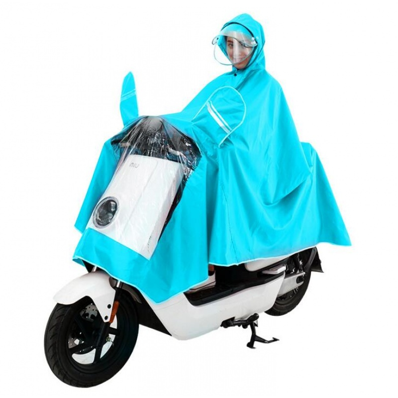 适用于小牛电动车N1s/M1/U1雨衣防水加大加厚双帽檐雨披