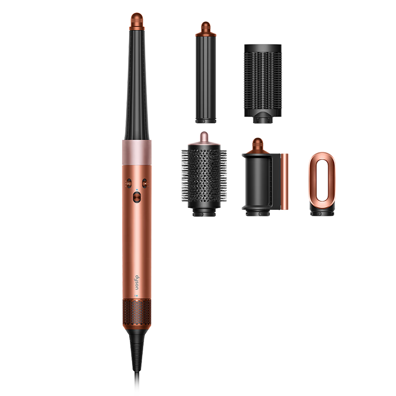 戴森(DYSON)HS08 智能自动卷发棒 吹风 卷/直发 蓝牙连接一键造型 便携 礼物推荐 琥珀金色