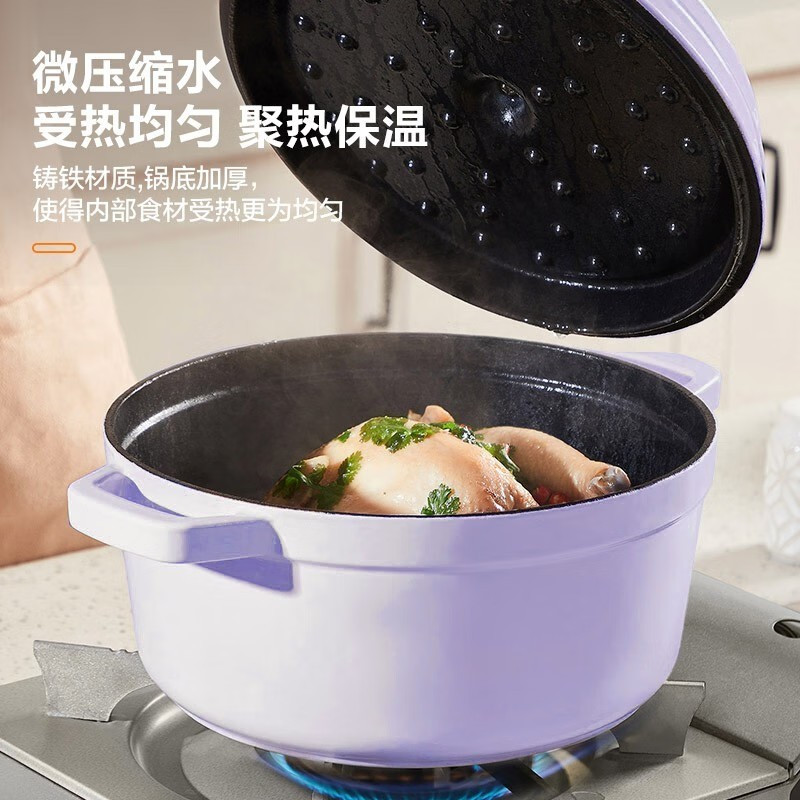 苏泊尔(SUPOR)珐琅铸铁锅.经典系列-藤紫ET24MF01-P