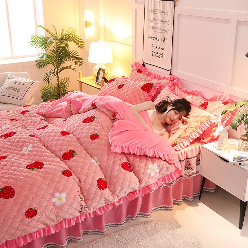 冬天被套单件双面绒双人200230加厚夹棉单人学生宿舍被罩_963高清大图