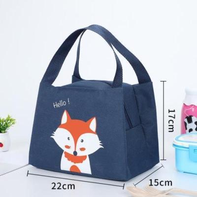 藏青狐狸 饭盒手提包饭盒袋保温饭盒袋子手提学生铝箔加厚上班族带饭便当包