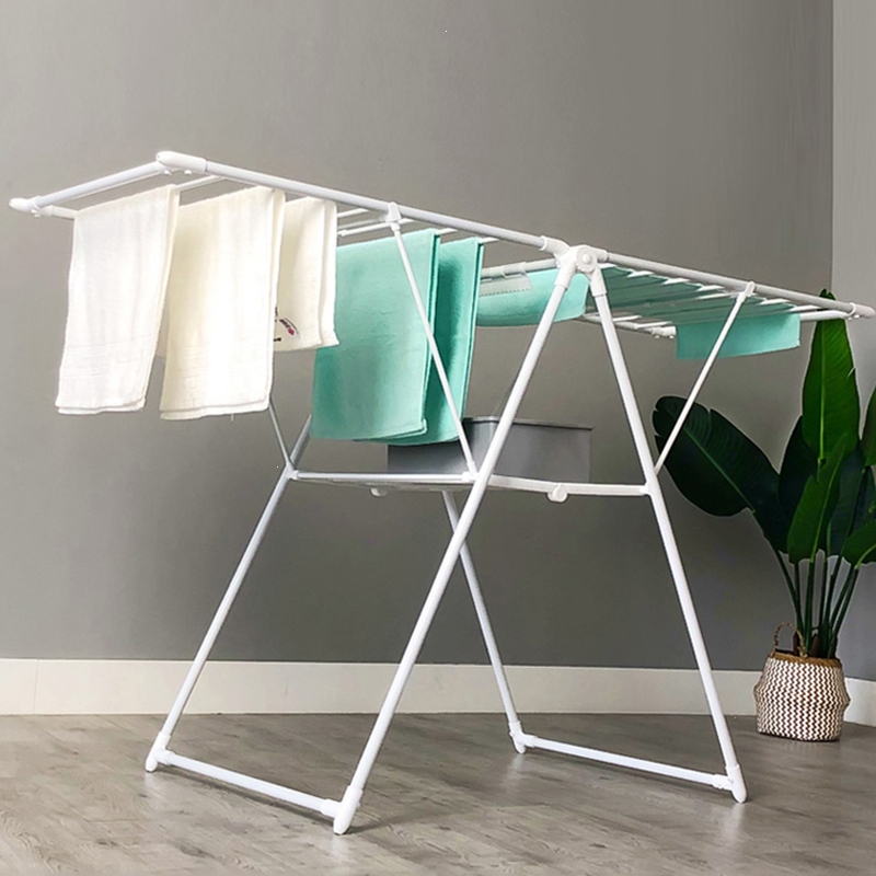 金铂喜晾衣架落地折叠室内凉衣架晒架不锈钢简易阳台移动翼型晒衣架