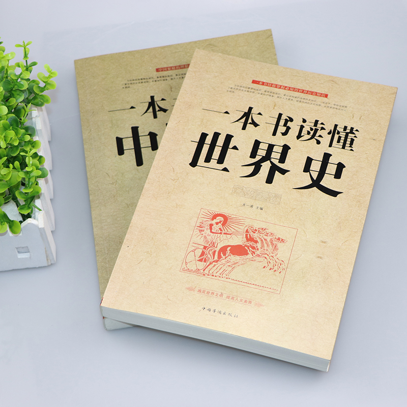 [正版]套装2册 一本书读懂中国史+一本书读懂世界史 中国历史通史书籍上下五千年世界通史历史书籍初中生青少年历史通俗读高清大图