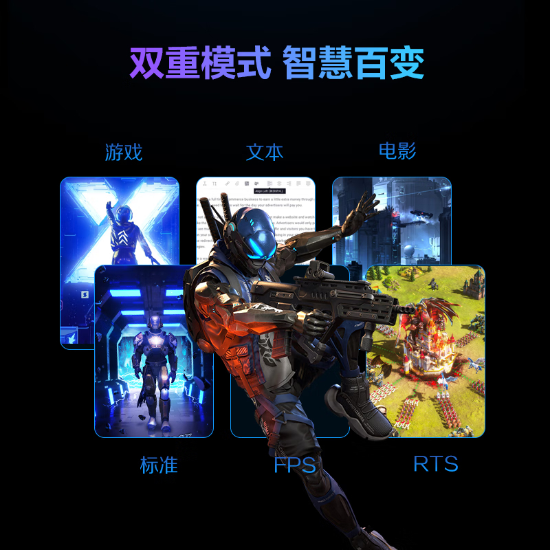 创维 23.8英寸电竞显示器 165Hz GTG 1ms 快速液晶 HDR10 电脑显示屏 F24G3