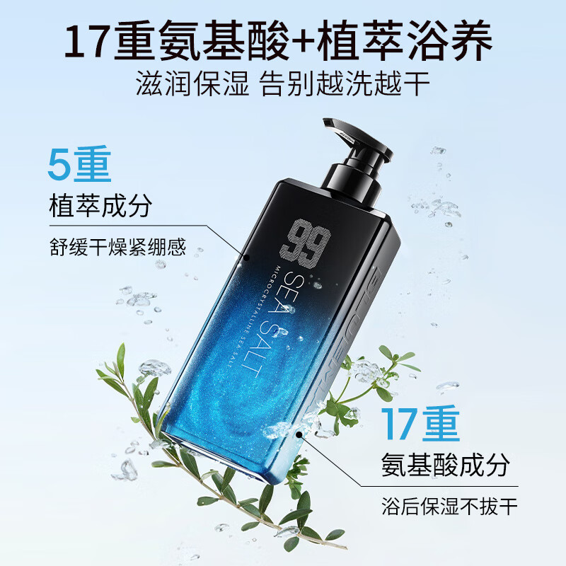 尊蓝洗澡控油沐浴露500g高清大图